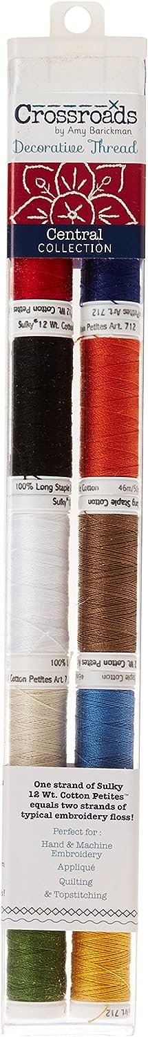 Sulky 712-30 Central Collection Crossroads Cotton Petites 12 Weight (10 Pieces Per Pack), Multicolor