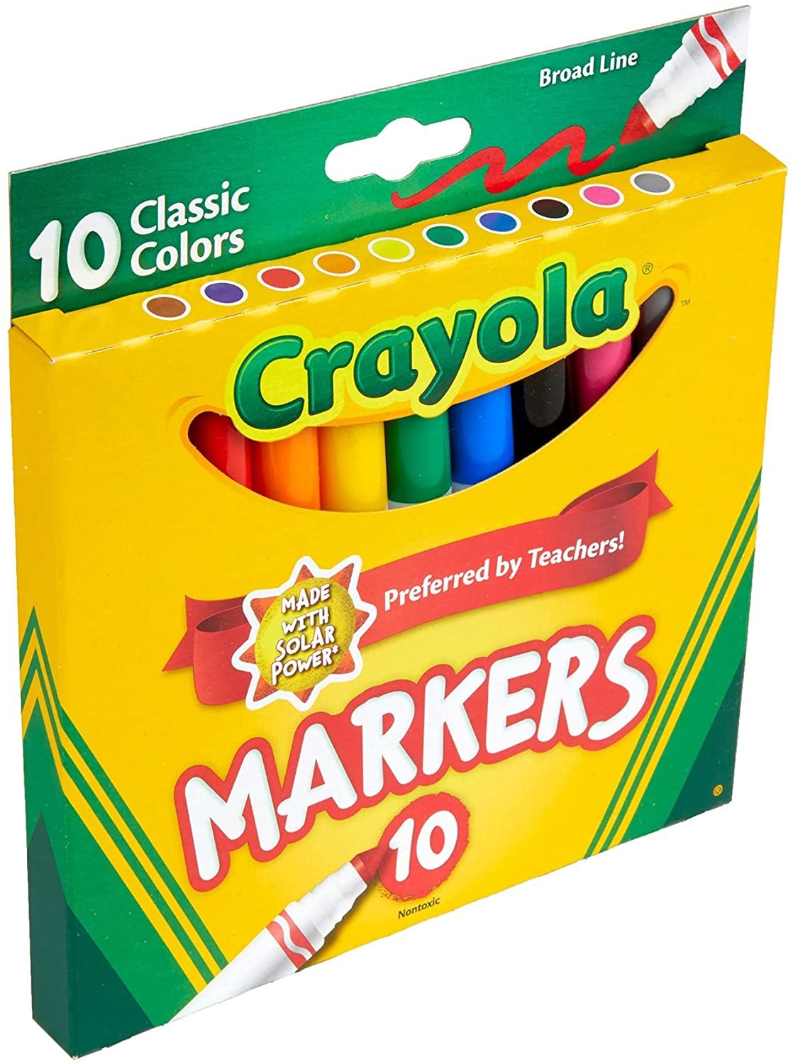 Crayola Broad Line Markers, Classic Colors 10 Each