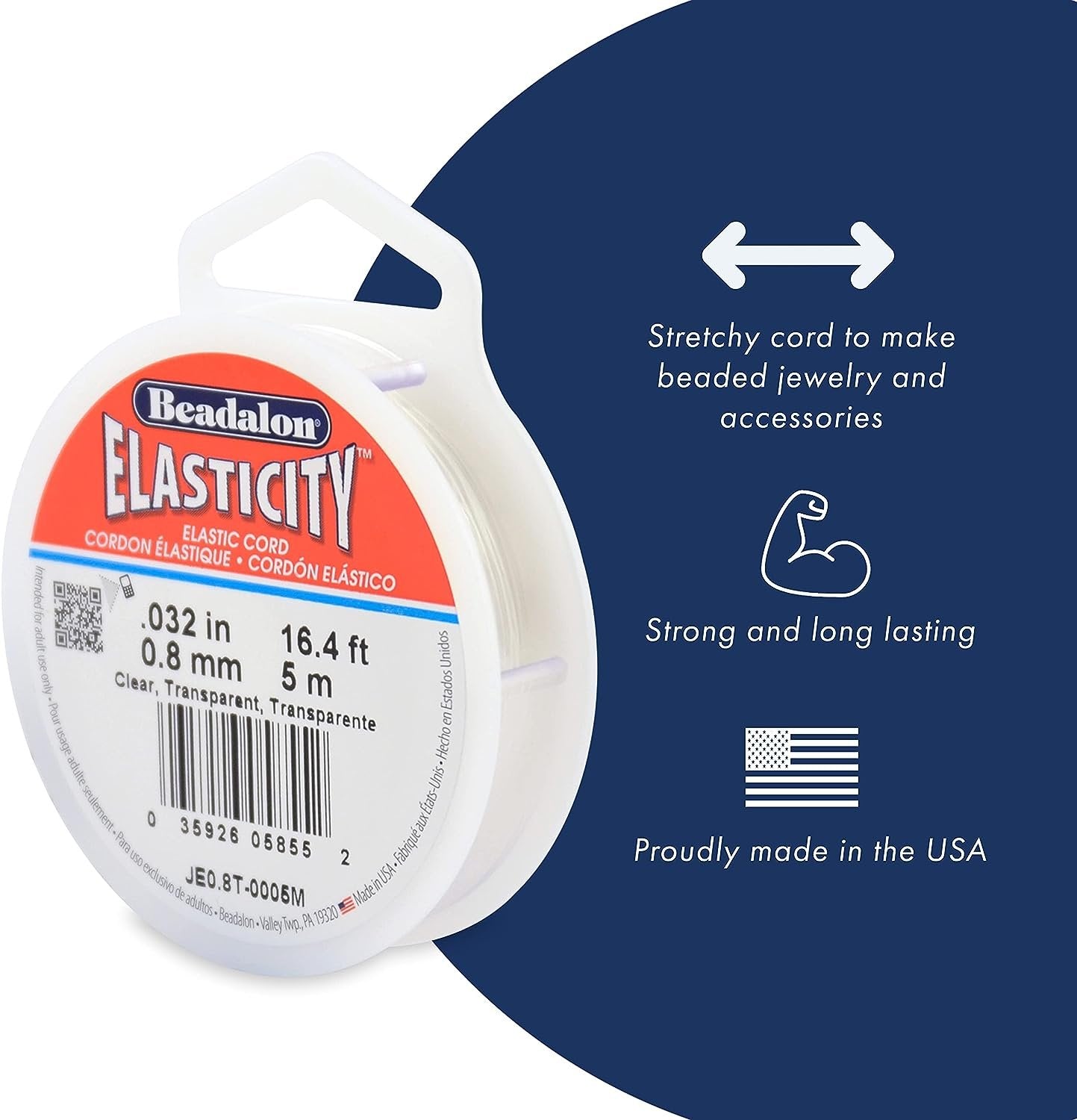 Elasticity 0.5mm Diameter 5 Meters/Pkg-Clear