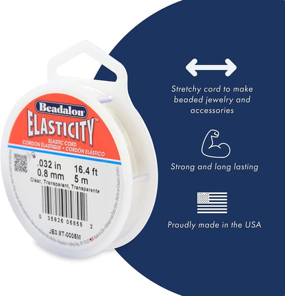 Elasticity 0.5mm Diameter 5 Meters/Pkg-Clear
