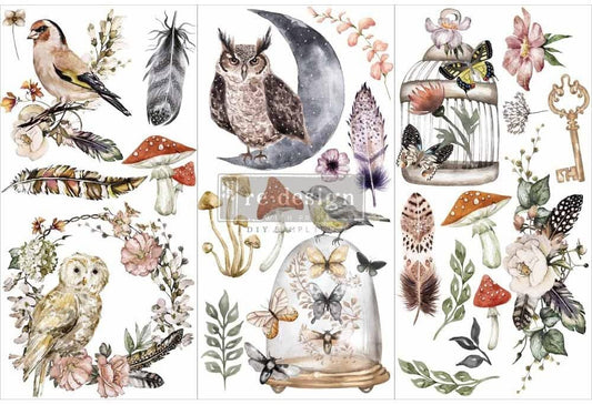 Prima Marketing Re-Design Decor Transfers 6"X12" 3/Sheets-Forest -RE657161