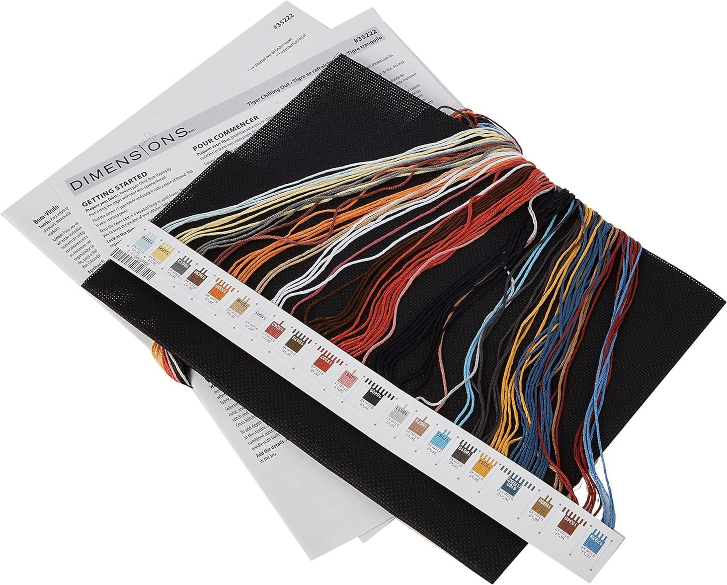 Dimensions 'Wintry Wolf' Stamped Cross Stitch Kit, 9'' W x 14'' H Gray