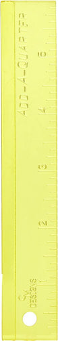 CM DESIGNS Add-A-Quarter 6 Inch Yellow Ruler, 6"