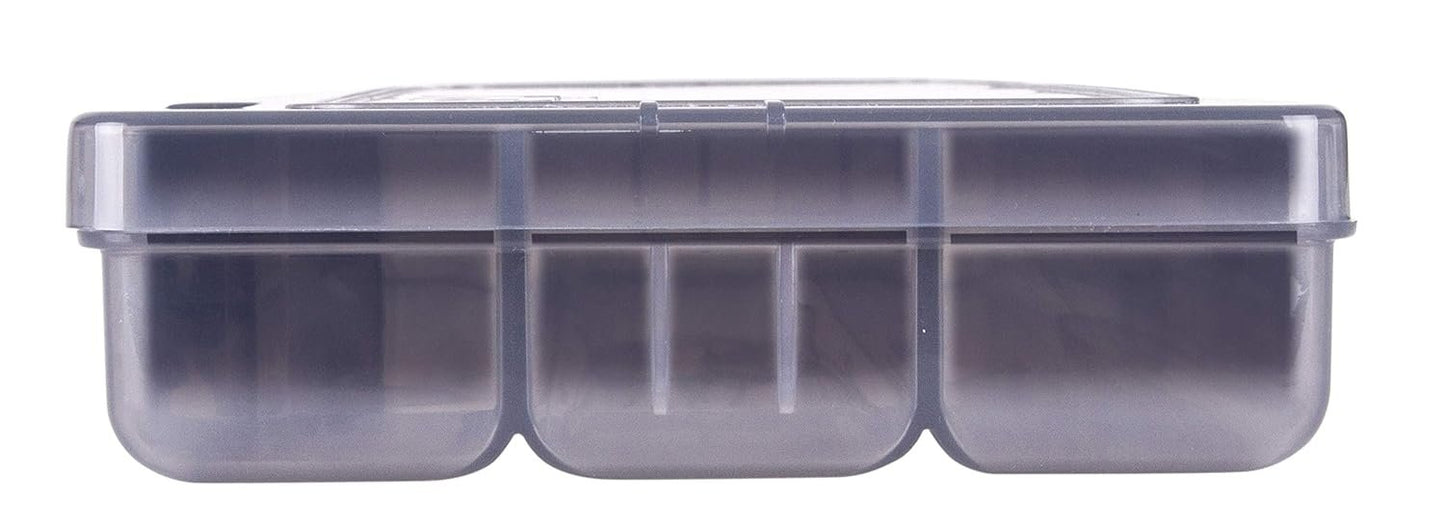 ArtBin 6900AB Pencil Utility Box, Art & Craft Organizer, [1] Divided Storage Box for Pens, Pencils, Markers, Paint Brushes, etc., Translucent Charcoal