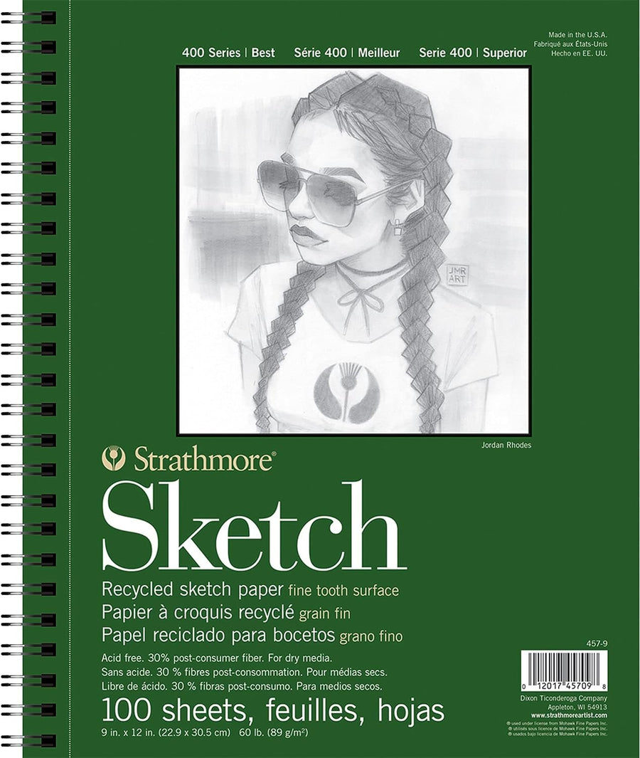 Strathmore Sketch Spiral Paper Pad 5.5"X8.5"-100 Sheets -455800