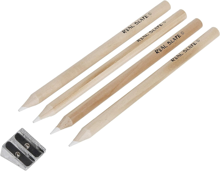 Pepperell SLTCLK01 Real Slate Chalk Pencils with Sharpener (5 Pack)