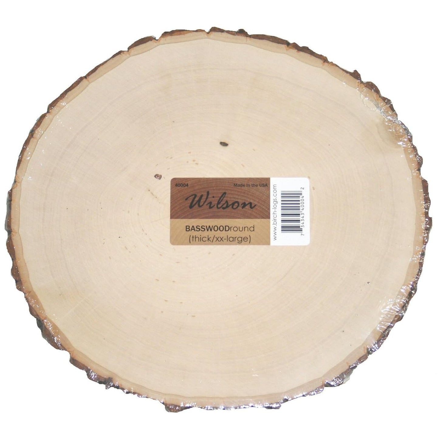 Wilson Wood Decor 40004 Basswood Thick Round, 12" to 14"