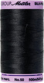 Mettler Silk-Finish Solid Cotton Thread, 547 yd/500m, Black