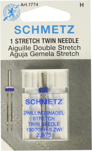 Schmetz. 1774 Twin Stretch Machine Needle Size 2.5/75 1ct