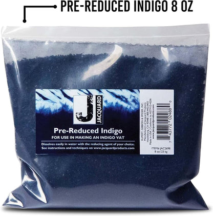 Jacquard Indigo Dye - 8 Oz Pre Reduced Indigo - Create Your Own Shibori Bag, Indigo Macrame, Indigo Dye Pillow, and More - Blue Dye Fabric