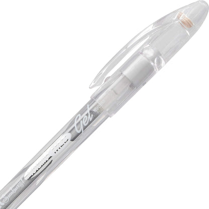 Pentel Arts Sunburst Metallic Gel Pen, Medium Line, Permanent, Gold and Silver Ink, 2 Pack (K908BPXZ)