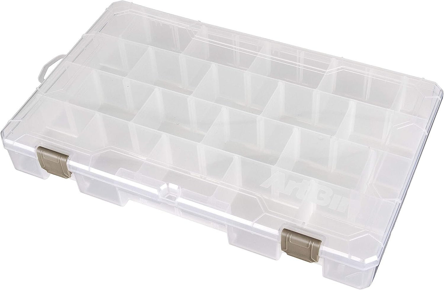 ArtBin 4006AB Medium Solutions Box with Dividers, Art & Craft Organizer, [1] Plastic Storage Case, Clear