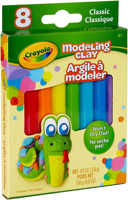 Crayola Modeling Clay, 4.8 Ounce Pack, Set of 8 Classic Colors