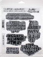 Stampers Anonymous CLING RBBR STAMP SET FADED TYPE