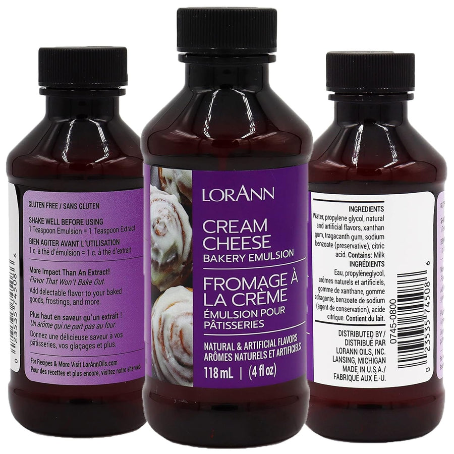 Lorann Oils Bakery Emulsion Bundle, Red Velvet Princess Cake Cream Cheese Pumpkin, 4 Fluid Ounce