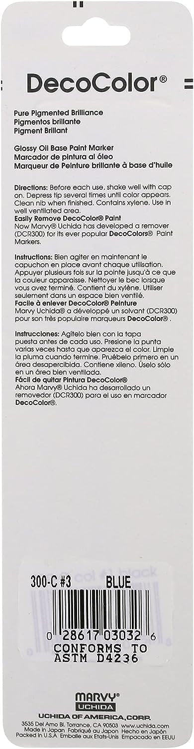 UCHIDA 300-C-3 Marvy Deco Color Broad Point Paint Marker, Blue