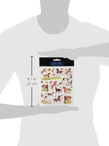 Tattoo King Multi-Colored Stickers-Horses On Farm