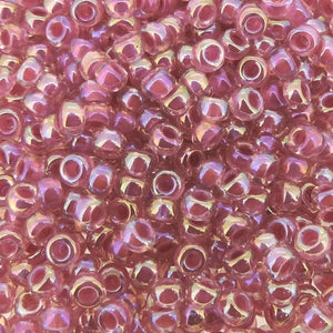 HOT Pink Lined Crystal AB Crystal MIYUKI Seed Beads APPX 22GM Tube 8/0 Round