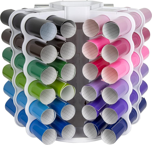 ArtBin 6866AG Mini Vinyl Storage Rack, Organizer up to 9 (5.5") Vinyl Rolls, White, 1 Rack