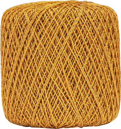 Coats Crochet Aunt Lydia's Crochet, Cotton Metallic Size 10, White/Pearl