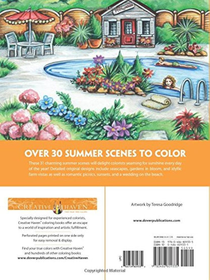 Creative Haven Summer Scenes Coloring Book (Adult Coloring Books: Seasons)
