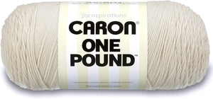 Caron One Pound Solids Yarn, 16oz, Gauge 4 Medium, 100% Acrylic - OffWhite- For Crochet, Knitting & Crafting ( 1 Piece )