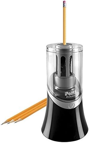 Westcott 14888 iPoint Evolution Electric Pencil Sharpener, Black and Silver