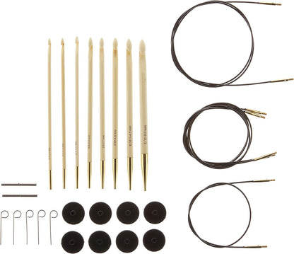 Knitter's Pride KP900586 Bamboo Interchangeable Tunisian Crochet Hook Set , Green