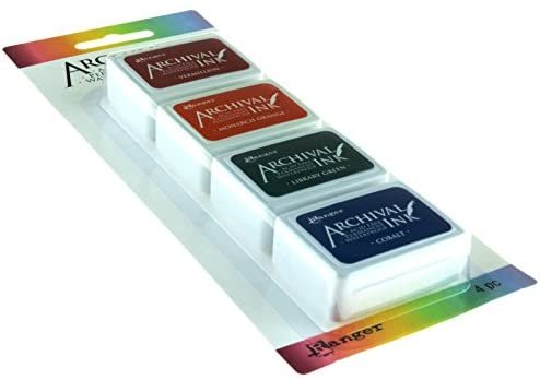 Ranger Archival Ink Pad Set Mini 1, 20.3 x 8.3 x 1.8 cm, Multi-Colour