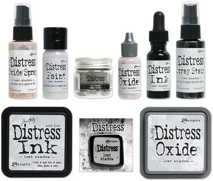 Lost Shadow -January 2023 Color - Ranger Ink- Tim Holtz - Full Distress Ink Kit - Bundle with Enamel Pin