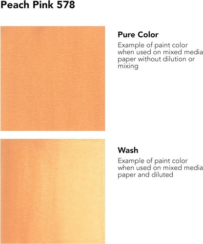 Daler-Rowney FW Acrylic Ink Bottle Peach Pink - Versatile Acrylic Drawing Ink for Artists and Students - Permanent Calligraphy Ink - Archival Ink for Illustrating and More