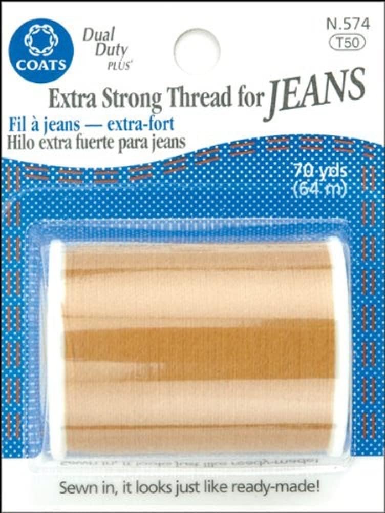 Coats & Clark N574 Extra Strong Thread for Jeans, 70-Yard, Golden