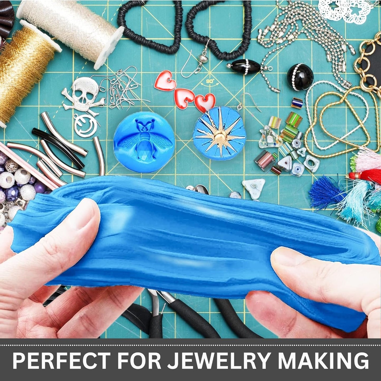 Moldable Putty (2 lbs) Silicone Mold Making Kit - For Creating Casting Molds for Soap Making Supplies, Jewelry Making, Sculpting and More