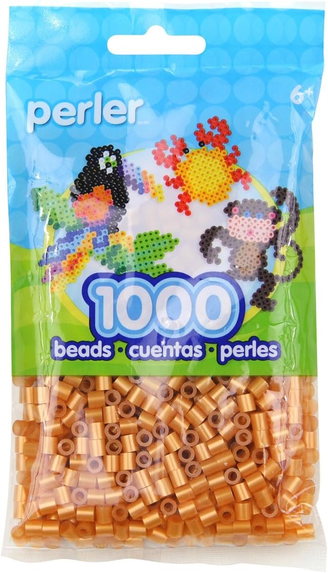 Perler Gold Beads for Kids Crafts, 1000 pcs