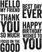Tim Holtz - Stampers Anon Cling RBBR Stamp Set SAYNG, Bold Sayings