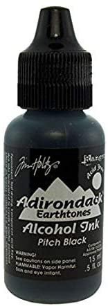 Ranger Tim Holtz Adirondack Alchol Ink & Mixative Pitch Black and Snow Cap White TIM34049