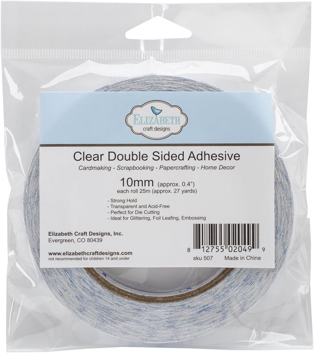 Elizabeth Craft Designs Clear Double-Sided Adhesive Roll, 152mm/6-Inch by 27-Yard