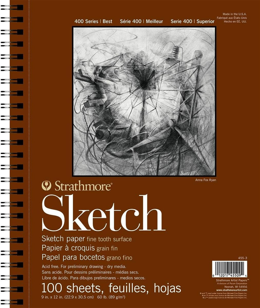 Strathmore Sketch Spiral Paper Pad 5.5"X8.5"-100 Sheets -455800