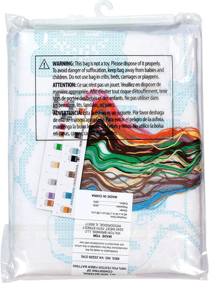 Dimensions Stamped Cross Stitch Baby Animals DIY Baby Quilt Kit, 34'' x 43''