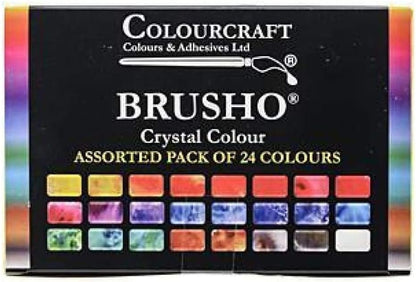 Brusho by Colourcraft Brusho Crystal Set 24 Color Colour (BRU85001)