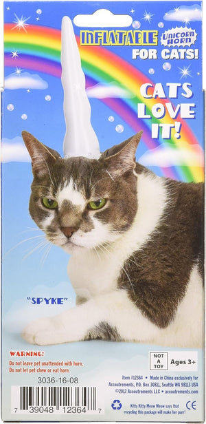 Accoutrements Inflatable Unicorn Horn for Cats