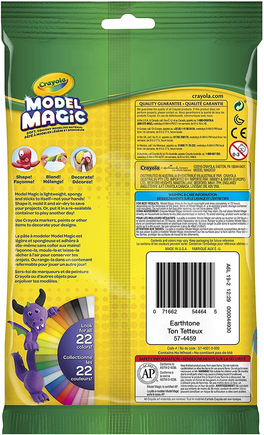 Crayola Model Magic 4-Ounce, Earth Tone