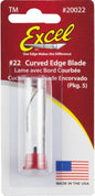 Excel Blades #22 Curved Edge Blade, 5 Pack, American Made Replacement Hobby Blades