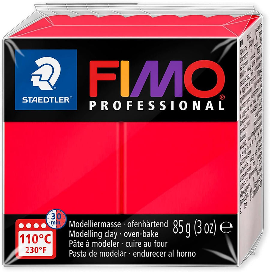 Staedtler 8004 FIMO Professional Oven-Hardening Polymer Modelling Clay - Pack of 5 x 85g Blocks - True Colours