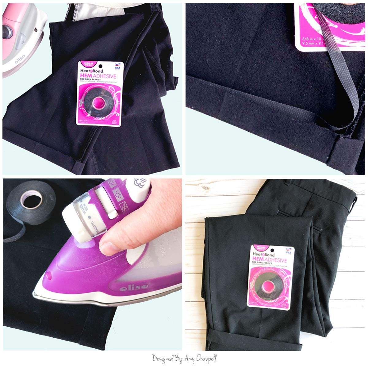 HeatnBond Hem Iron-On Adhesive, Regular Weight, White