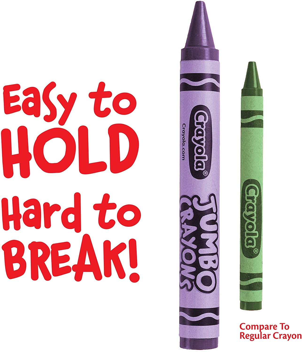 Crayola Jumbo Crayons, 8 Toddler Crayons, Assorted Colors
