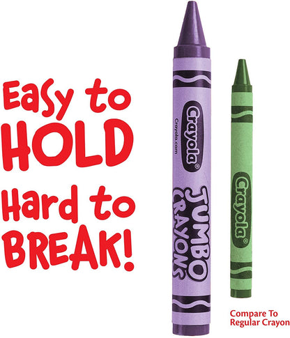 Crayola Jumbo Crayons, 8 Toddler Crayons, Assorted Colors