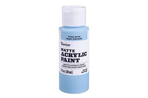 Darice Matte Pool Blue, 2 Ounces Acrylic Paint,