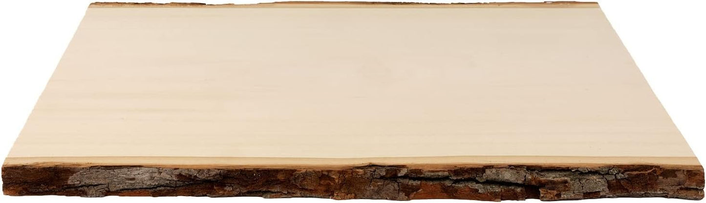 Walnut Hollow Basswood Plank Large with Live Edge Wood - for Wood Burning, Home Décor, and Rustic Weddings