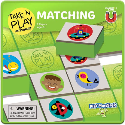 PlayMonster Take 'N Play Anywhere — Checkers — Magnetic Travel Game — Fun on The Go! — for Ages 4+